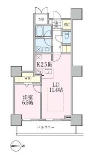 ロイヤルパークスタワー南千住 1014 間取り図