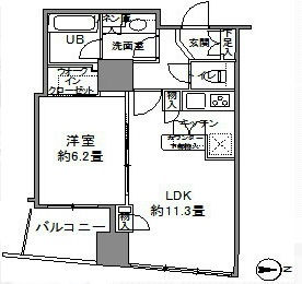 カスタリアタワー品川シーサイド 605 間取り図