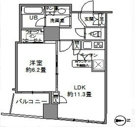 カスタリアタワー品川シーサイド 605 間取り図