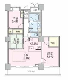 ロイヤルパークスタワー南千住 3108 間取り図
