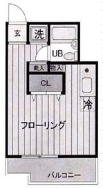 エスコート麻布十番 11階 間取り図