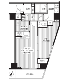 カスタリア初台 1203 間取り図