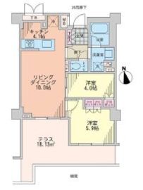 ブランズ本郷真砂 1階 間取り図
