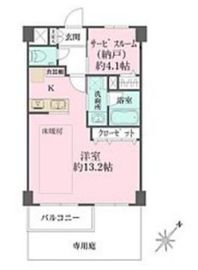 パークサイド六本木 1階 間取り図