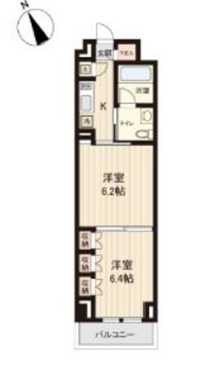 プラティーク清澄白河 502 間取り図