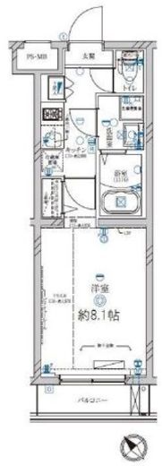 ディアレイシャス池尻大橋 302 間取り図
