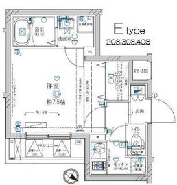 ディアレイシャス池尻大橋 408 間取り図