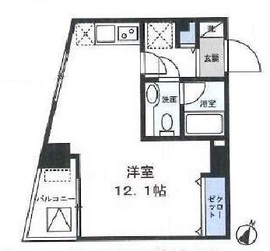 カスタリア門前仲町 402 間取り図