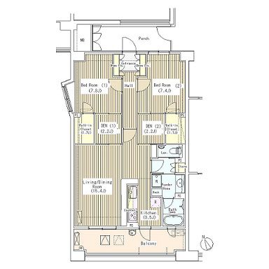 マチュリティ小石川 504 間取り図