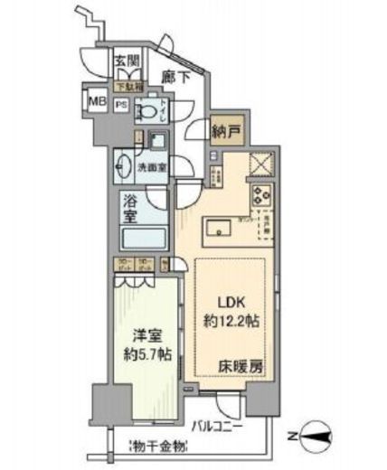 オープンレジデンシア文京本駒込 6階 間取り図
