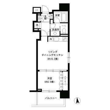 KDXレジデンス芝公園 904 間取り図