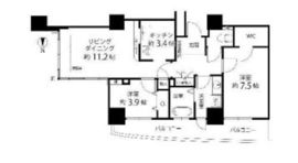 河田町ガーデン 2-405 間取り図