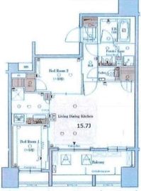 プレシス東麻布 6階 間取り図