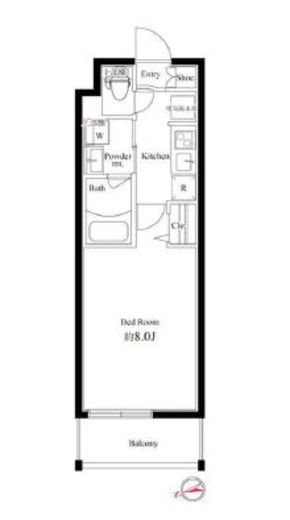ハーモニーレジデンス新宿御苑 THE EAST 3階 間取り図