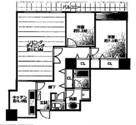 西戸山タワーホウムズ 23階 間取り図