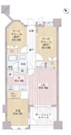 グランシティ勝どきアーバンオアシス 3階 間取り図
