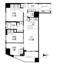 アスコットパーク森下 8階 間取り図