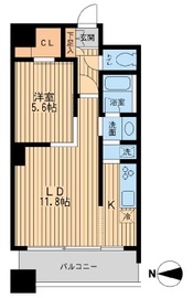 ドゥーエ清澄白河 802 間取り図