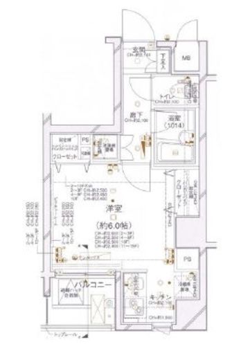 パレステュディオ麻布イースト 3階 間取り図