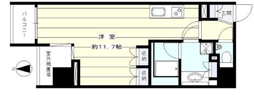 ディヴレ神楽坂 11階 間取り図