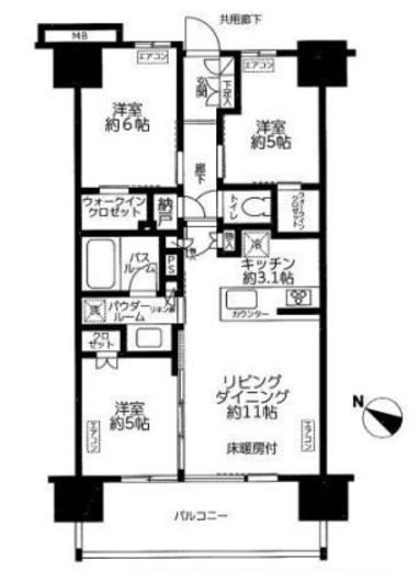 シティハウス大塚ステーションコート 15階 間取り図