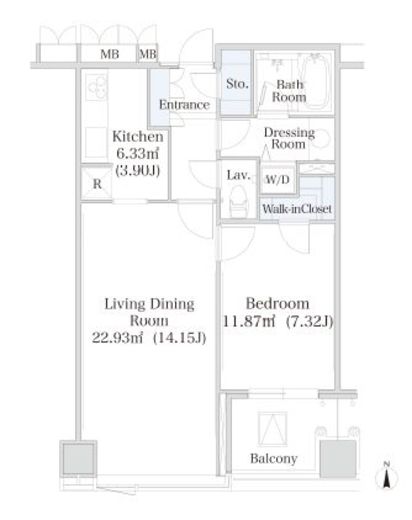 大井町ハイツ 1209 間取り図