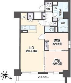 リエトコート元赤坂 1101 間取り図