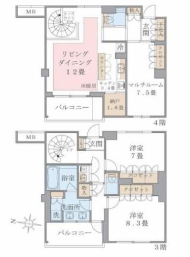 ブリリアイスト東雲キャナルコート 441 間取り図