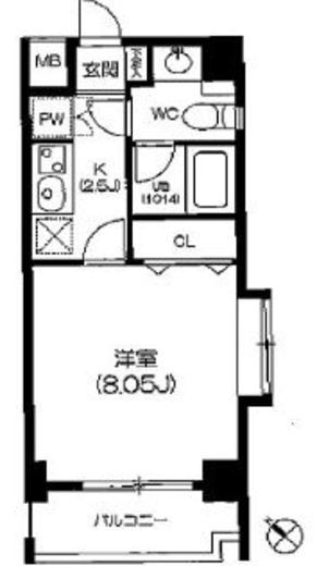 ルクレ森下レジデンス 202 間取り図