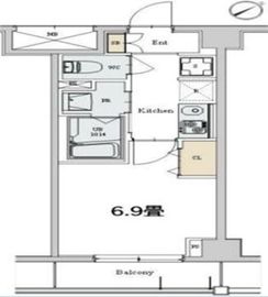 カスタリア本駒込 205 間取り図