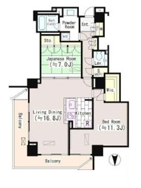 恵比寿ガーデンテラス弐番館 1302 間取り図