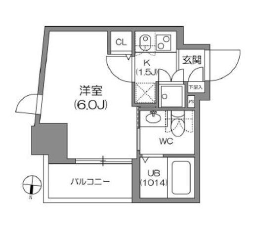 アジールコート中野坂上 705 間取り図