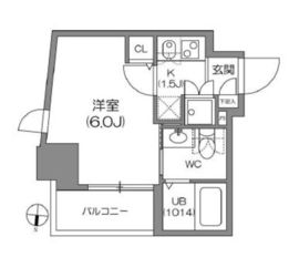 アジールコート中野坂上 705 間取り図