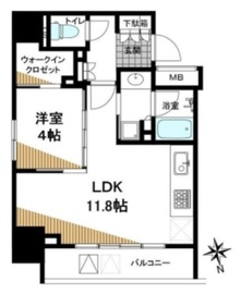 リビオレゾン大手町 7階 間取り図