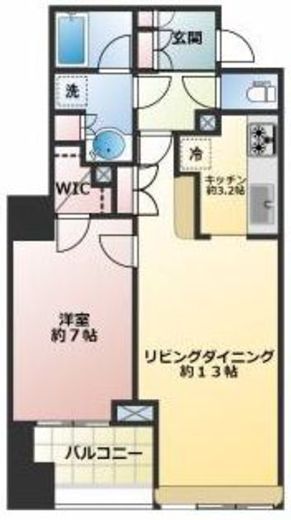 ハウスコート築地 2階 間取り図