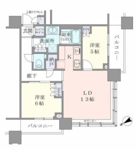 ブリリアタワーズ目黒 12階 間取り図