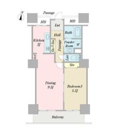 天王洲ビュータワー 2612 間取り図