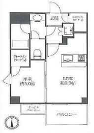 リストレジデンス上野黒門町 7階 間取り図