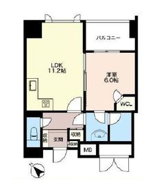 エスティメゾン五反田 103 間取り図