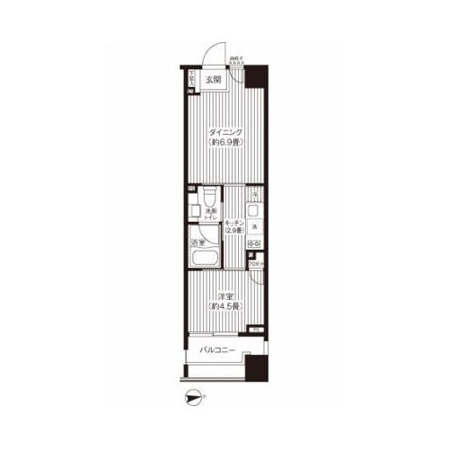 コスモグラシア芝大門 303 間取り図