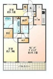 芝浦アイランド グローヴタワー 26階 間取り図