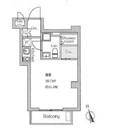 クレアツィオーネ浜松町 1002 間取り図