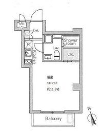 クレアツィオーネ浜松町 1102 間取り図