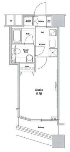 ファーストリアルタワー新宿 509 間取り図
