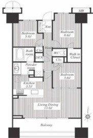 ブランズ東雲 7階 間取り図