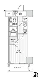 レジディア笹塚2 1004 間取り図