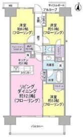 シティハウス東京森下 8階 間取り図
