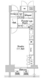 コンフォリア北参道 1106 間取り図