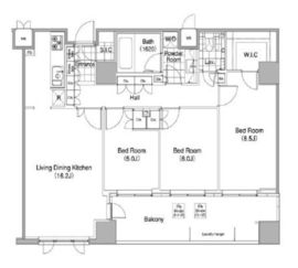 コンフォリア東池袋ウエスト 1205 間取り図