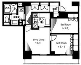 ライオンズ四谷タワーゲート 22階 間取り図